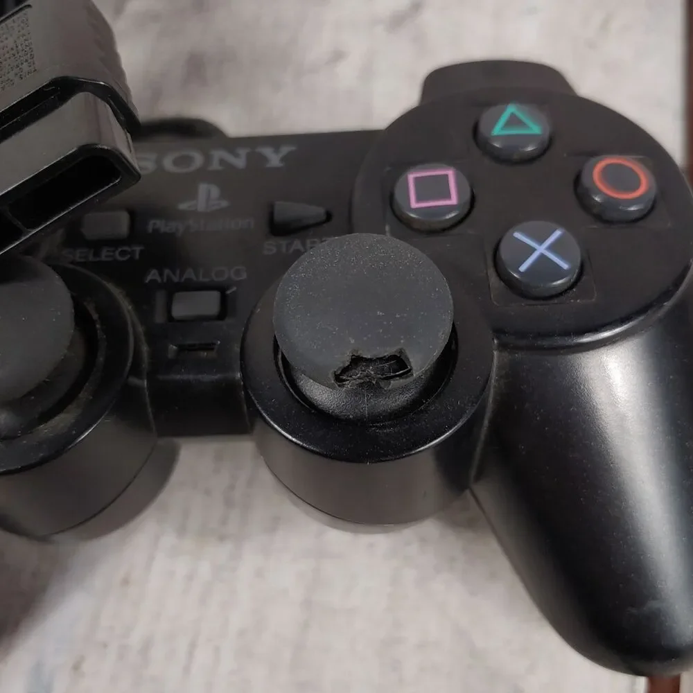 SEE JOYSTICK - Genuine OEM Sony PlayStation 2 PS2 DualShock Controller - Black